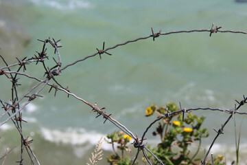 at the pointe du hoc in normandy (france) 
