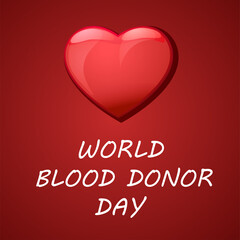 World blood donor day card Vect ill