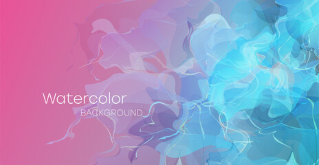 Colorful watercolor background for poster, brochure, card or flyer.