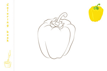 Coloring book pepper with example