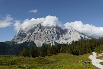 Zugspitze mountain view in Tyrol, Austria