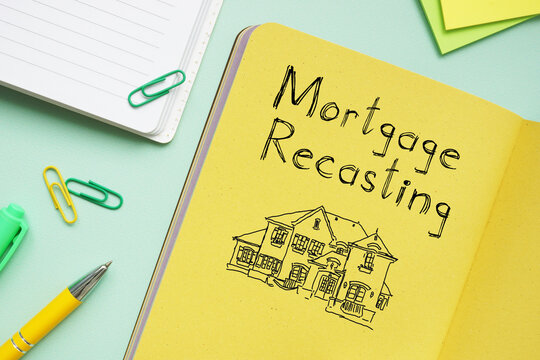 Mortgage Recasting is shown on the photo using the text