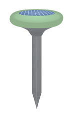 Solar panel ground light. vector illustration