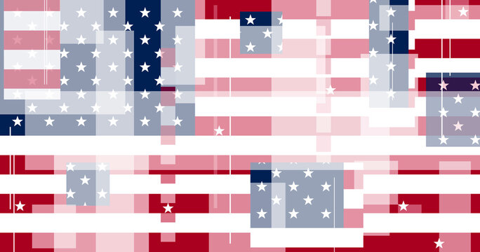 Graphic illustration of American flag