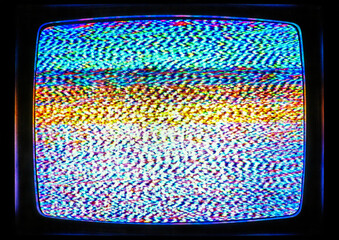 Close-up of television static