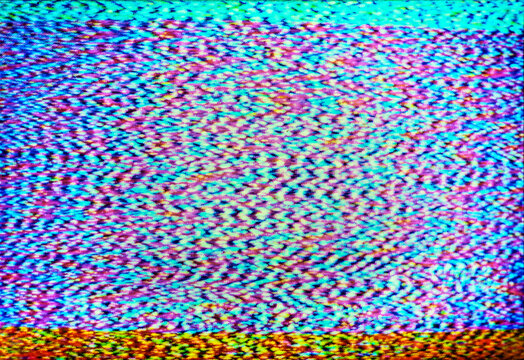 Close-up of television static