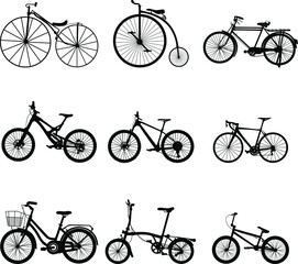 Bicycle Silhouette isolated on white background