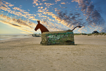 Maulesel Bunker am Strand von Blåvand
