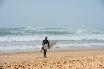 surfer on the beaches of Nouvelle-Aquitaine