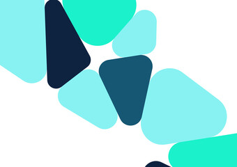 Colorful geometric background design. Trendy abstract composition with rounded triangles. Futuristic background. Vector illustration for wallpaper, banner, card, landing.