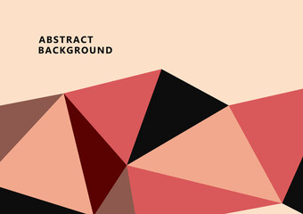 Fototapeta premium Bright abstract geometric background from triangles. Unusual color forms for your message. Business or technical presentation, app cover template. Vector n
