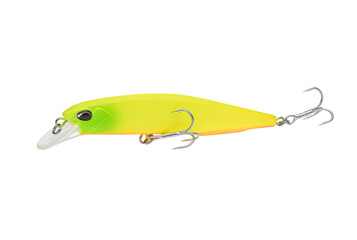 Wobbler with hooks for fishing as bait for fish, which is used for spinning. Fishing tackle for a...