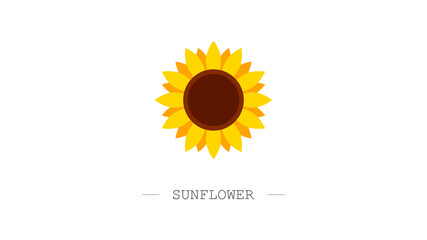 Sunflower logo. Agribusiness emblem. Vector illustration
