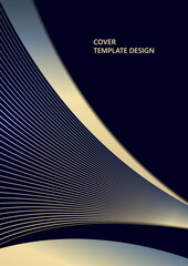 Minimalistic geometric backgrounds. Trendy gradient colors. Wavy lines. Paper cut effect. Design layout for business presentations, flyers, posters and invitations. Vector