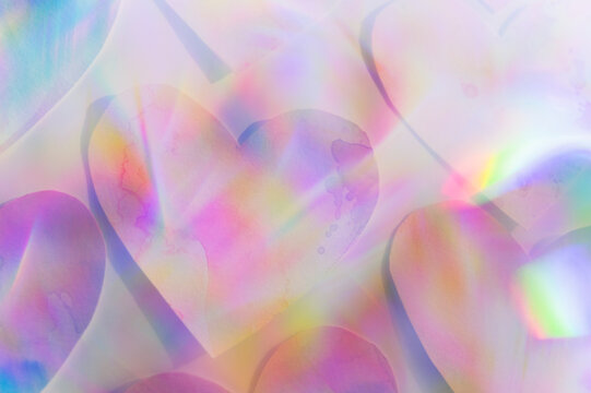 Studio shot of colorful paper hearts