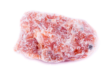 macro of orange and red calcite mineral stone