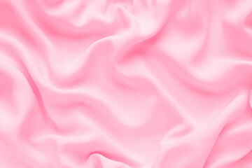 Abstract background luxury pink fabric with wavy folds, silk texture,