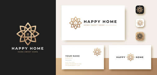 luxury Flower house logo design