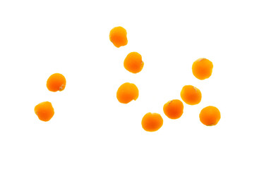 Lentils isolated on white background.