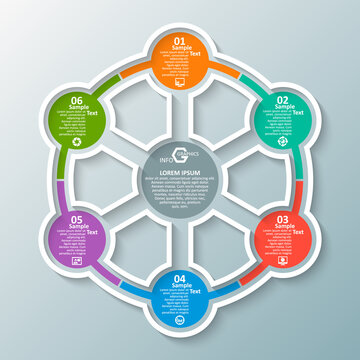 Abstract 3D Paper Infographics. Business template .Vector illustration