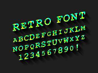 Retro style alphabet.