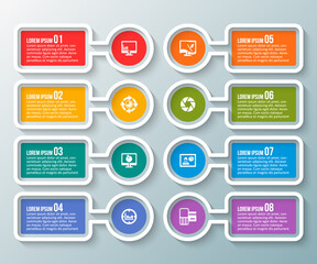 Abstract 3D Paper Infographics. Business template .Vector illustration