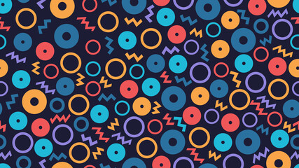Abstract background illustration. Seamless pattern. Flat geometric shapes. 