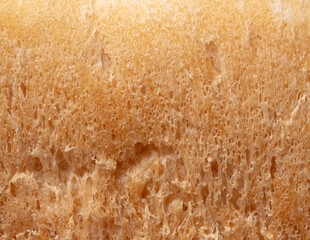 Fresh crusty bread as background.