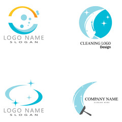 cleaning clean service logo icon vector template