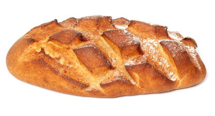 Fresh bread isolated on a white background.