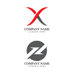 X Letter Logo Template vector icon illustration design