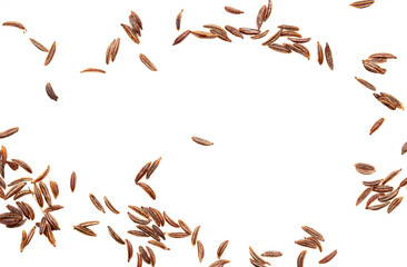 Obraz na płótnie Canvas Caraway seeds isolated on a white background.