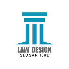 justice law Logo Template vector illsutration design