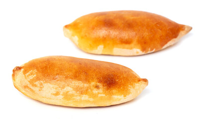 Cabbage patties isolated on a white background.