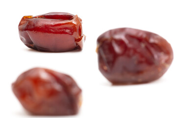 Dried dates isolated on a white