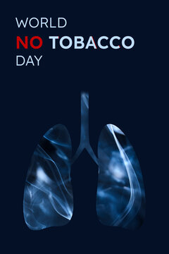Smoker lungs, full of smoke. Concepts of World No Tobacco Day and stop smoking