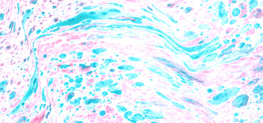 Abstract art background purple and blue fluid paint watercolor technique hand drawn illustration