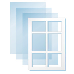 Modern platic PVC window.