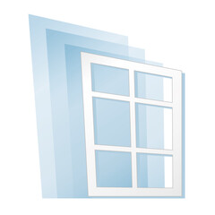 Modern platic PVC window.
