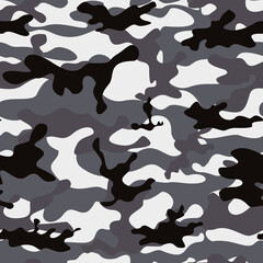 camouflage gray seamless vector pattern, modern background, trendy army texture.