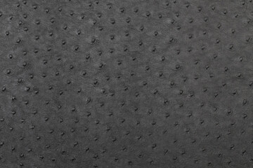 Fondo textura de cuero negro con puntos y una superficie irregular con relieve