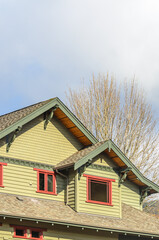 The top of the house with nice window.