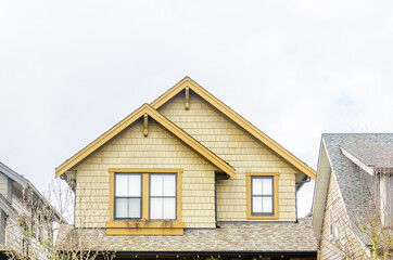 The top of the house with nice window.