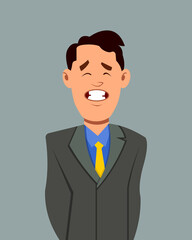 Businessman happy facial expression vector illustration. Businessman character expression for design, motion or animation.