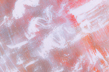 abstract colorful creative background - rough linen canvas unevenly covered with multi-colored...