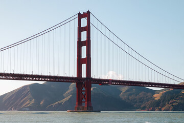 Fototapeta na wymiar Famous Golden Gate Bridge in San Francisco,