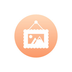 Frame Vector Round Icon. Art and Culture Symbol Eps 10 File.