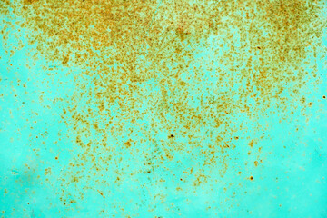 Rust of metals.Corrosive Rust on old iron green.Use as illustration for presentation. 