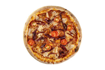 Italian food. Set of 24 pizzas on a white background. Isolates.