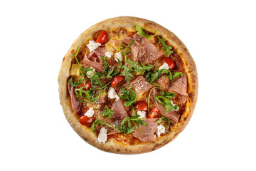 Italian food. Set of 24 pizzas on a white background. Isolates.